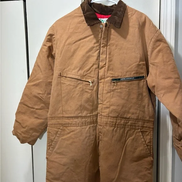 Men's Brown Workwear Coverall - Picture 3 of 16